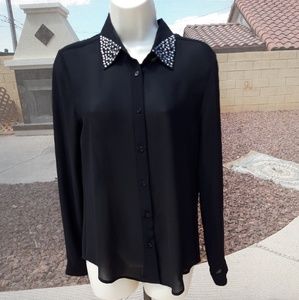Aqua Brand Sheer Blouse Size S